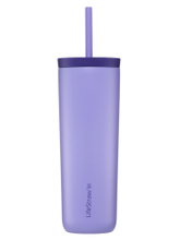 LifeStraw Thermobecher Go Steel Tumbler Isolierter aus Edelstahl, mit Wasserfilter, mit Trinkhalm - violett - 500 ml